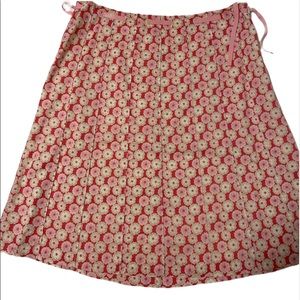 Size 8 J Crew pink floral Skirt